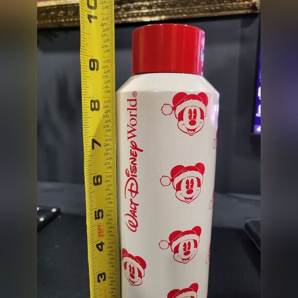 Walt Disney World Mickey Santa Starbucks Stainless Steel Water Bottle Glitter - Picture 8 of 8